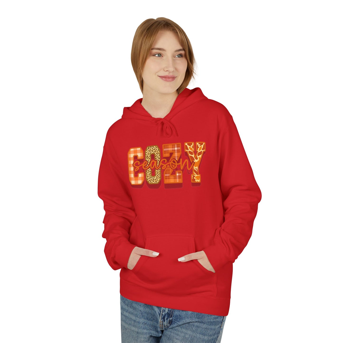 Cozy Autumn Fleece Hoodie - Perfect for Fall, Gift for Him & Her, Casual Lounge Wear, Thanksgiving Sweatshirt, Pumpkin Spice Vibes