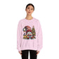 Christmas Gnome Crewneck Sweatshirt — Festive Tree & Lantern Holiday Sweater