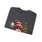 Christmas Gnome Crewneck Sweatshirt — Festive Tree & Lantern Holiday Sweater