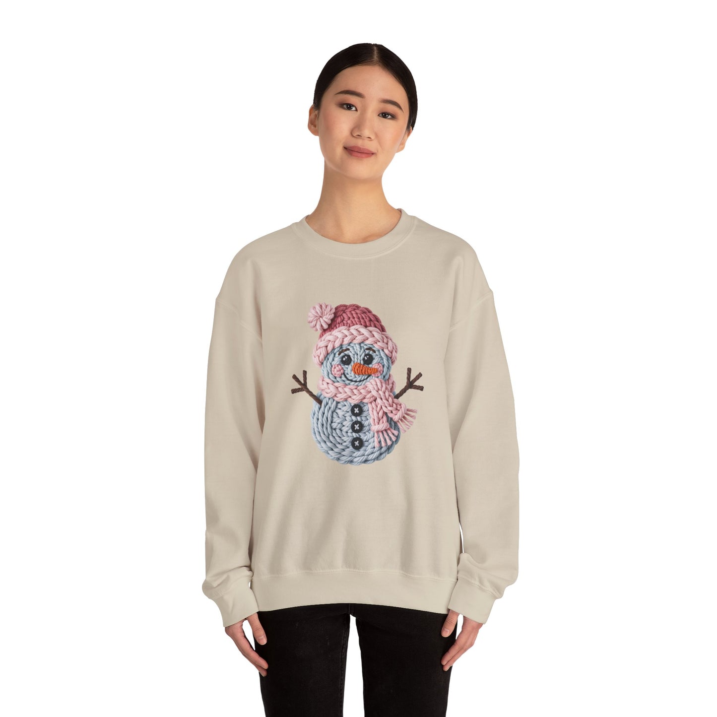 Snowman Knit Crewneck Sweatshirt