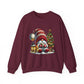 Christmas Gnome Crewneck Sweatshirt — Festive Tree & Lantern Holiday Sweater