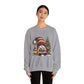 Christmas Gnome Crewneck Sweatshirt — Festive Tree & Lantern Holiday Sweater