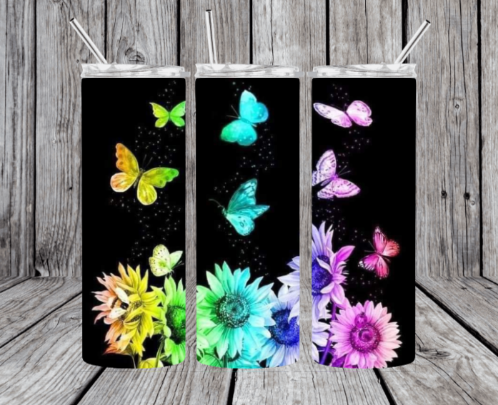 Glow in the dark Flowers and Butterflies