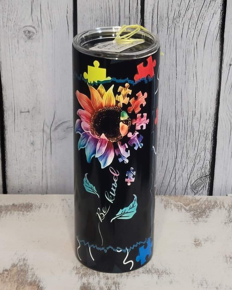 Sunflower Puzzle Tumbler 20 oz
