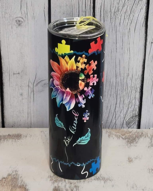 Sunflower Puzzle Tumbler 20 oz